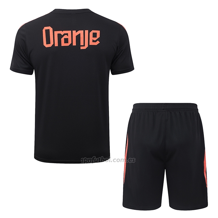 Chandal del Paises Bajos Manga Corta 2026-2027 Negro - Pantalon Corto